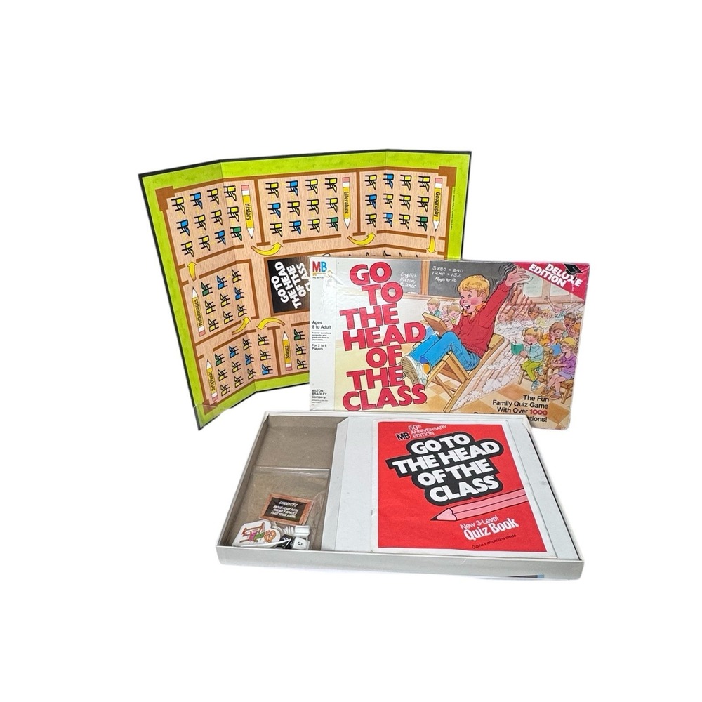 VTG 1986 MB Go To The Head Of The‎ Class Deluxe Edition Board Game Complete